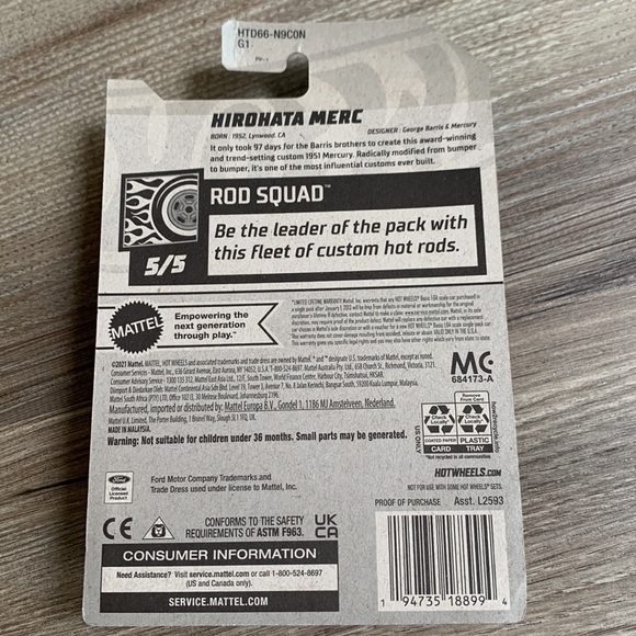 Hot Wheels Hirohata Merc Rod Squad Hotwheels Car Mainline 2024 Casting New - Picture 5 of 7